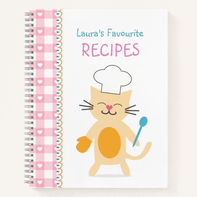 Cat Chef Kids Recipe Journal (Front)