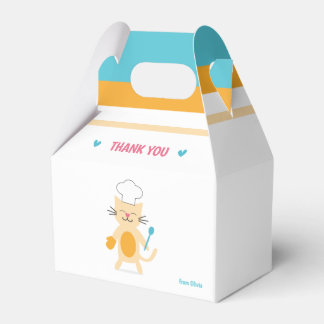 Cat Chef Personalized Kids Favor Box
