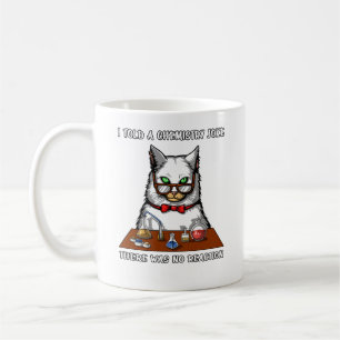 Cat Chemistry Teacher Funny No Reaction Joke Coffee Mug