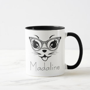 Cat Chic Black and White Mug