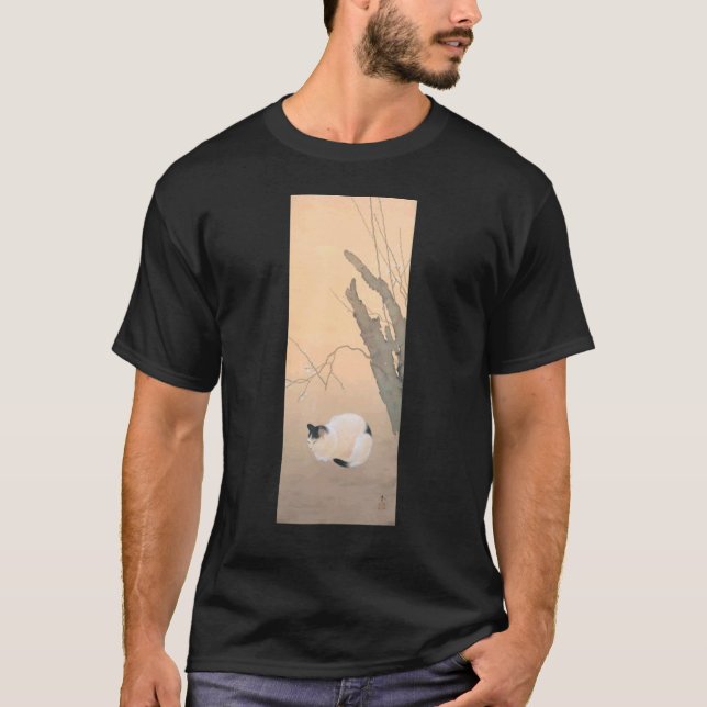 Cat  Chinese Painting Clothing Décor Characters T-Shirt (Front)