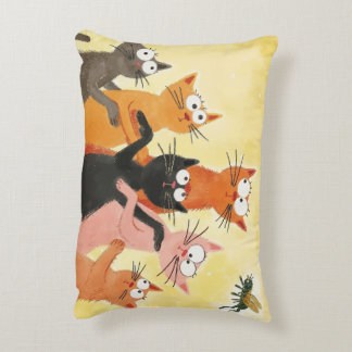 Cat-ching the Buzz Decorative Cushion