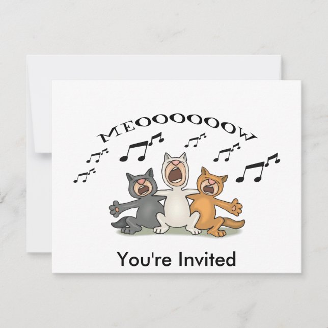 Cat Choir Invitation (Front)