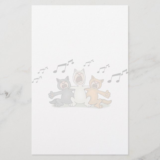 Cat Choir Stationery (Front)