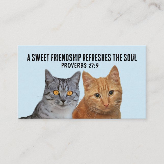 CAT CHRISTIAN ENCLOSURE FRIENDSHIP CARDS (Front)