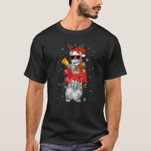 Cat Christmas 2022 Reindeer Santa Hat Cat Christma T-Shirt