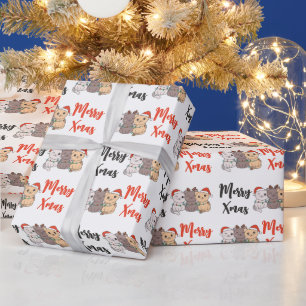 Cat Christmas Animals Cute Cats Holiday Wrapping Paper