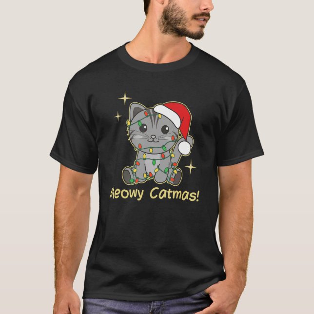 Cat Christmas Animals Cute Cats Meowy Catmas 10 T-Shirt (Front)
