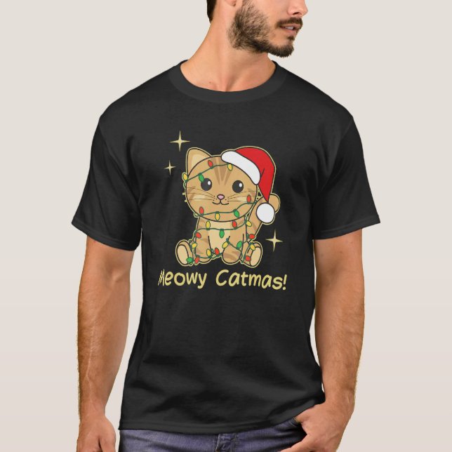 Cat Christmas Animals Cute Cats Meowy Catmas 2 T-Shirt (Front)