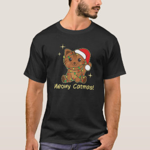 Cat Christmas Animals Cute Cats Meowy Catmas  3 T-Shirt