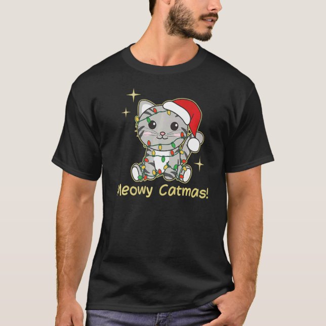 Cat Christmas Animals Cute Cats Meowy Catmas  3 T-Shirt (Front)