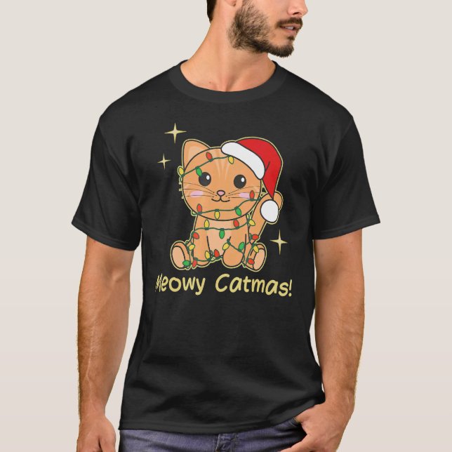 Cat Christmas Animals Cute Cats Meowy Catmas 4 T-Shirt (Front)