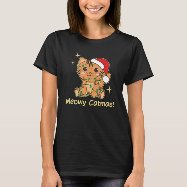 Cat Christmas Animals Cute Cats Meowy Catmas 6 T-Shirt (Front)