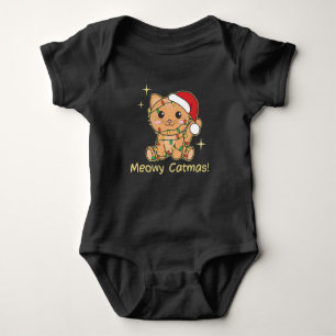 Cat Christmas Animals Cute Cats Meowy Catmas Baby Bodysuit