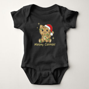 Cat Christmas Animals Cute Cats Meowy Catmas Baby Bodysuit