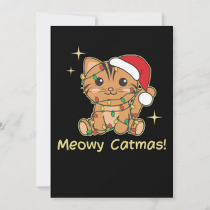 Cat Christmas Animals Cute Cats Meowy Catmas Holiday Card