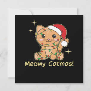 Cat Christmas Animals Cute Cats Meowy Catmas Invitation