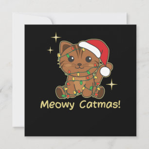 Cat Christmas Animals Cute Cats Meowy Catmas Invitation