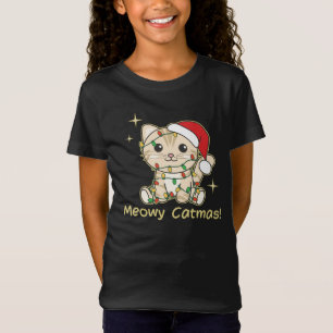 Cat Christmas Animals Cute Cats Meowy Catmas T-Shirt