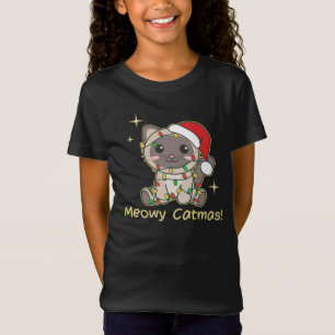 Cat Christmas Animals Cute Cats Meowy Catmas T-Shirt