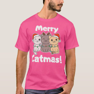 Cat Christmas Animals Cute Cats Merry Catmas T-Shirt