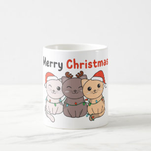 Cat Christmas Animals Cute Cats Merry Christmas Co Coffee Mug