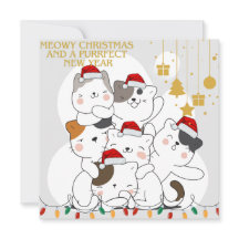 Cat Christmas card