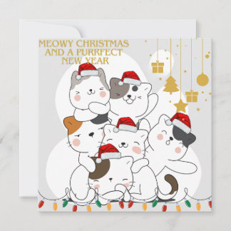 Cat Christmas card