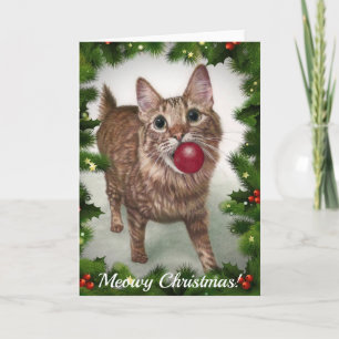 Cat Christmas Card