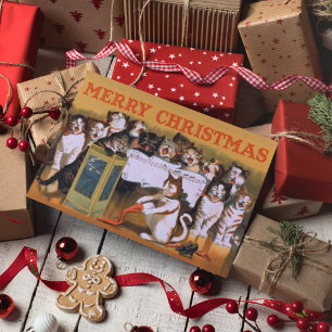 Cat Christmas Choir Holiday Card
