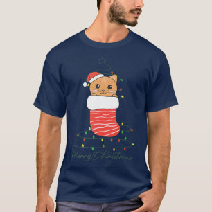 Cat Christmas Christmas Animals fairy lights Cats T-Shirt
