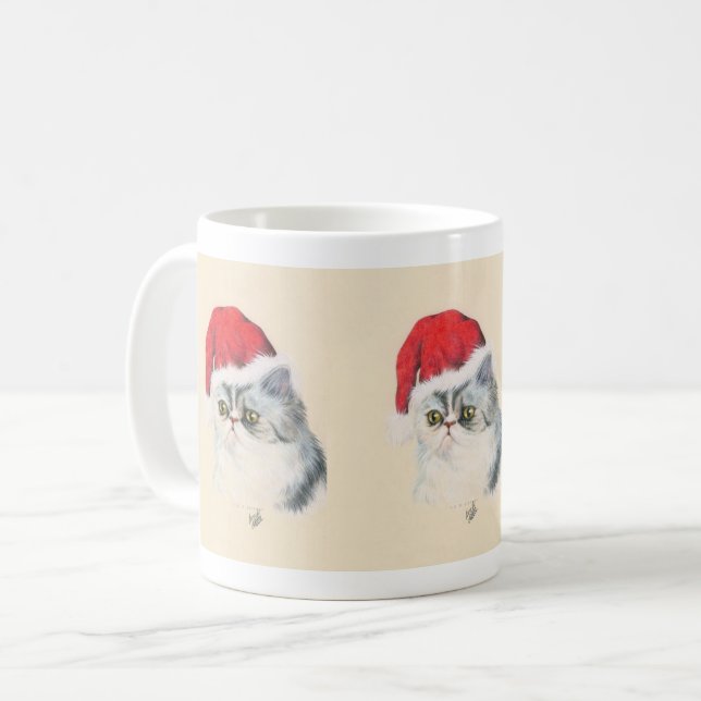 Cat Christmas Coffee Mug (Front Left)