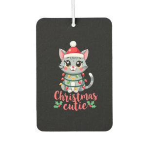Cat Christmas Cutie Cats Christmas T-Shirt for Men Car Air Freshener