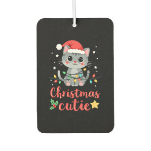 Cat Christmas Cutie Cats Christmas T-Shirt for Men Car Air Freshener