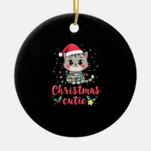 Cat Christmas Cutie Cats Christmas T-Shirt for Men Ceramic Tree Decoration