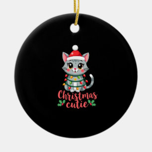 Cat Christmas Cutie Cats Christmas T-Shirt for Men Ceramic Tree Decoration