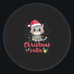 Cat Christmas Cutie Cats Christmas T-Shirt for Men Classic Round Sticker<br><div class="desc">Cat Christmas Cutie Cats Christmas T-Shirt for Men Women Kids (5)</div>