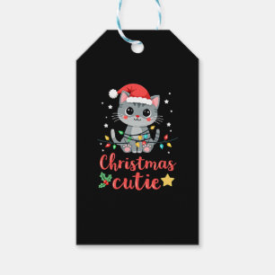 Cat Christmas Cutie Cats Christmas T-Shirt for Men Gift Tags