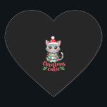 Cat Christmas Cutie Cats Christmas T-Shirt for Men Heart Sticker<br><div class="desc">Cat Christmas Cutie Cats Christmas T-Shirt for Men Women Kids (7)</div>