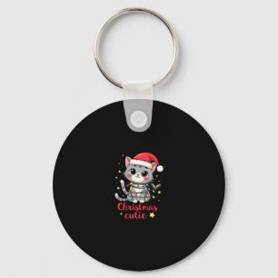 Cat Christmas Cutie Cats Christmas T-Shirt for Men Key Ring