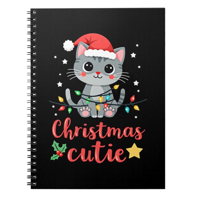 Cat Christmas Cutie Cats Christmas T-Shirt for Men Notebook (Front)