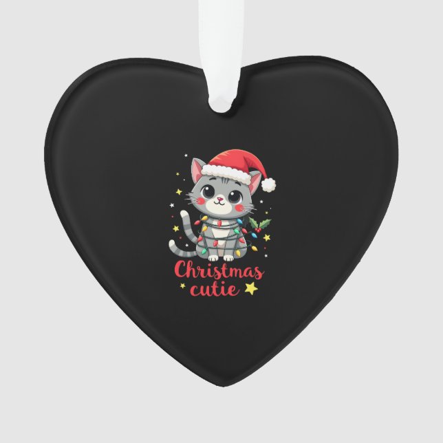 Cat Christmas Cutie Cats Christmas T-Shirt for Men Ornament (Front)