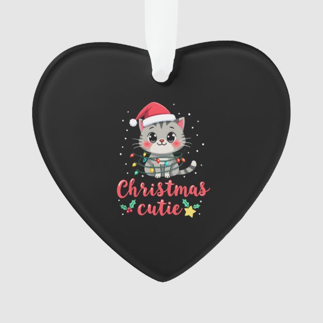 Cat Christmas Cutie Cats Christmas T-Shirt for Men Ornament (Front)