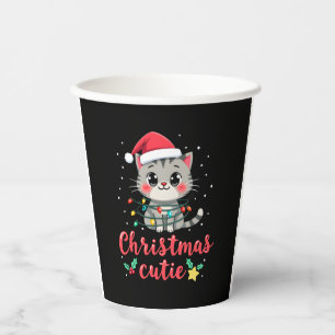 Cat Christmas Cutie Cats Christmas T-Shirt for Men Paper Cups