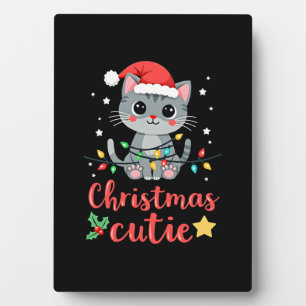 Cat Christmas Cutie Cats Christmas T-Shirt for Men Plaque