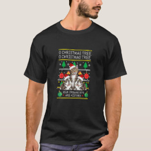Cat Christmas Destroy Ornaments Family Pajama T-Shirt