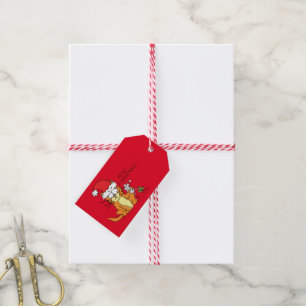 Cat Christmas Funny Cartoon Cute Mouse Gift Tags