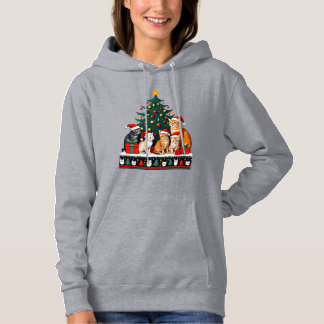 Cat Christmas Funny Ugly Women Men Merry Gift (5) Hoodie