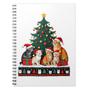 Cat Christmas Funny Ugly Women Men Merry Gift (5) Notebook