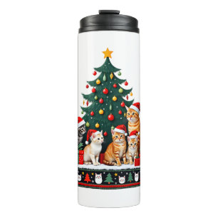 Cat Christmas Funny Ugly Women Men Merry Gift (5) Thermal Tumbler